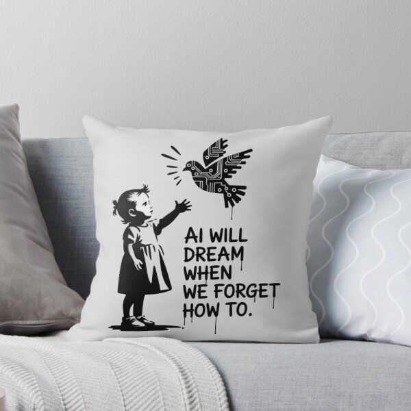 Item preview, BANKSY - AI WILL DREAM WHEN WE FORGET HOW TO designed and sold by 123ks.