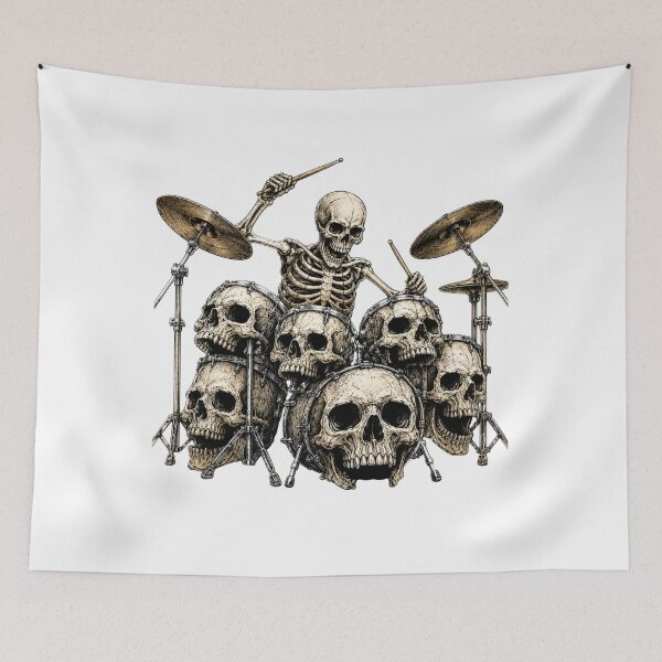 Item preview, Death playing the drums designed and sold by Nela-&-Lena.