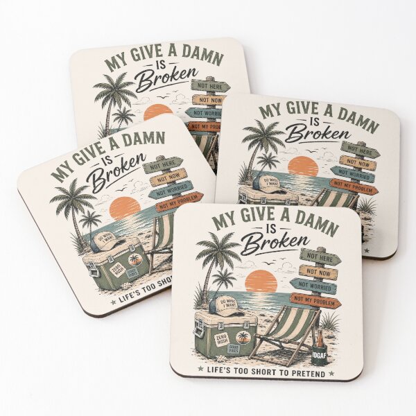Item preview, Too Old To Care Club, My Give A Damn Is Broken, Funny Retirement, Gift for Retired, Summer Beach designed and sold by Sprinkle12345.