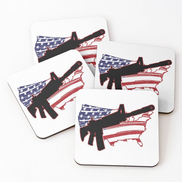 Item preview, AR-15 and Red, White, and Blue USA Map designed and sold by HectorCantres.