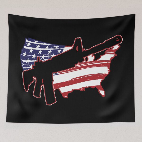 Item preview, AR-15 and Red, White, and Blue USA Map designed and sold by HectorCantres.