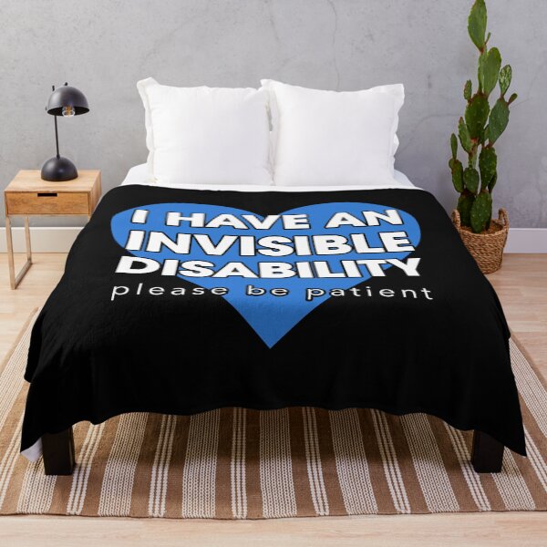 Item preview, I Have An Invisibile Disability Please Be Patient Blue Heart designed and sold by Welldoh.