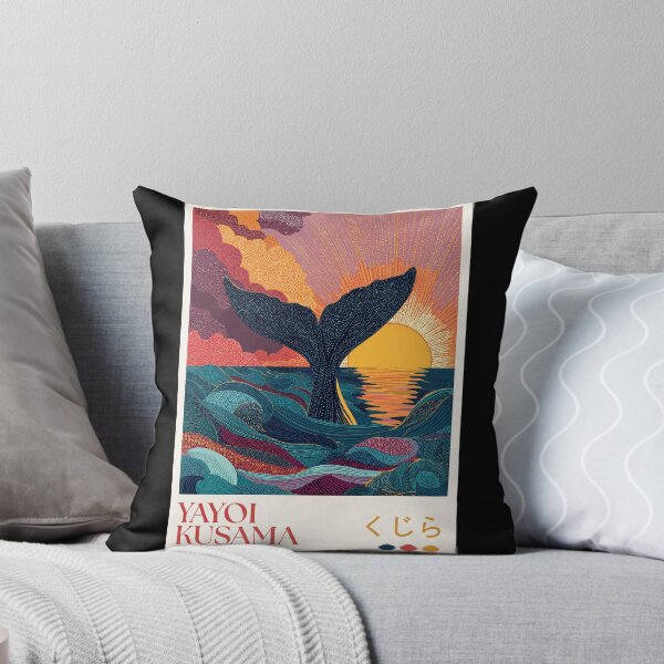 Item preview, Yayoi Kusama Whale Tail Poster - Sunset Ocean Kujira Wall Art Print, Tokyo Marine Decor designed and sold by MorningJoco.