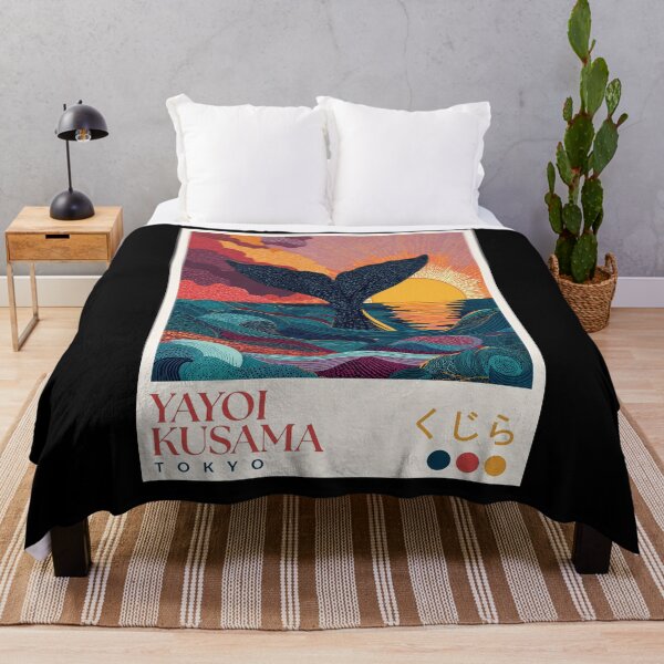 Item preview, Yayoi Kusama Whale Tail Poster - Sunset Ocean Kujira Wall Art Print, Tokyo Marine Decor designed and sold by MorningJoco.