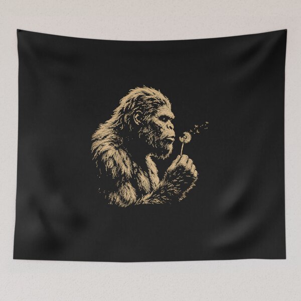 Item preview, Bigfoot Blowing Dandelion Vintage Sasquatch Design designed and sold by FrankIsabel.