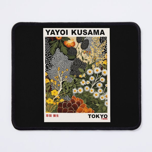 Item preview, Yayoi Kusama 1995 Floral Poster - Daisies Flowers Dot Pattern Wall Art Print, Tokyo Botanical Decor designed and sold by HappyGrandmaUB.