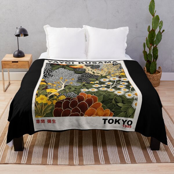 Item preview, Yayoi Kusama 1995 Floral Poster - Daisies Flowers Dot Pattern Wall Art Print, Tokyo Botanical Decor designed and sold by HappyGrandmaUB.