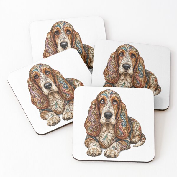 Item preview, Intricate Basset Hound designed and sold by PaintedbyCarol.