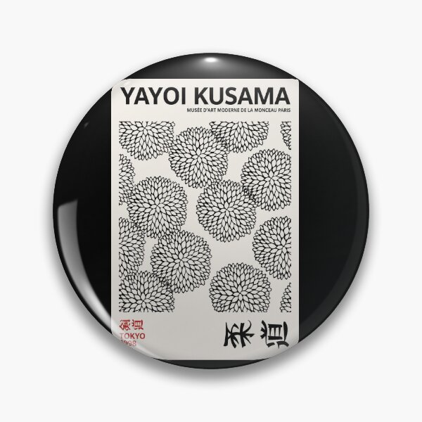 Item preview, Yayoi Kusama Chrysanthemum Poster 1998 - Black White Floral Pattern Wall Art Print, Paris Tokyo Decor designed and sold by scrambledpeg.