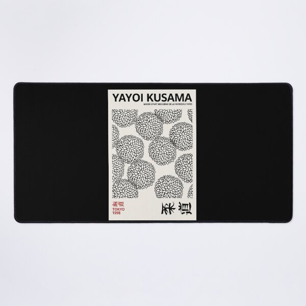 Item preview, Yayoi Kusama Chrysanthemum Poster 1998 - Black White Floral Pattern Wall Art Print, Paris Tokyo Decor designed and sold by scrambledpeg.