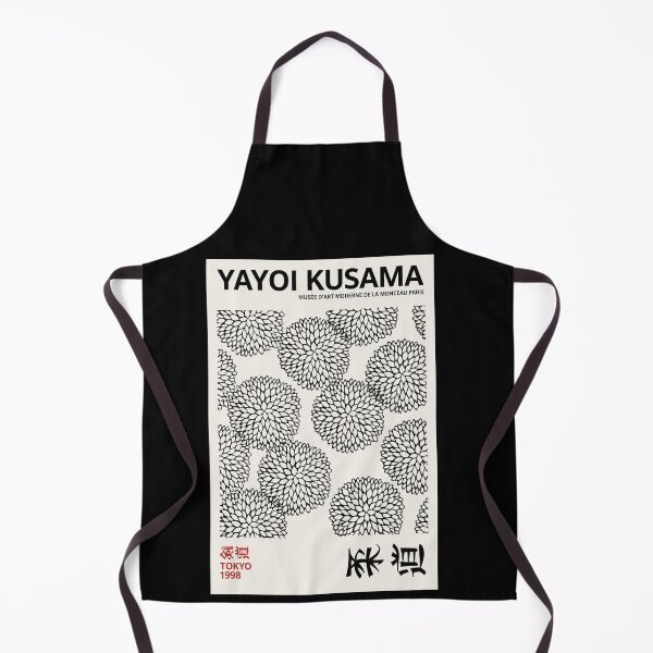 Item preview, Yayoi Kusama Chrysanthemum Poster 1998 - Black White Floral Pattern Wall Art Print, Paris Tokyo Decor designed and sold by scrambledpeg.