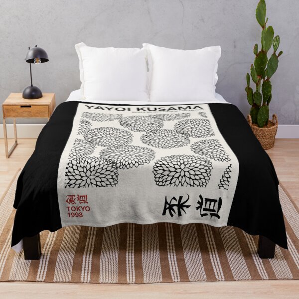 Item preview, Yayoi Kusama Chrysanthemum Poster 1998 - Black White Floral Pattern Wall Art Print, Paris Tokyo Decor designed and sold by scrambledpeg.