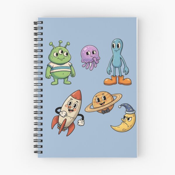 Item preview, Cute Kawaii Space Friends Sticker Pack | Alien Rocket Saturn Moon Cartoon Characters designed and sold by Bhaskar Digital Art.