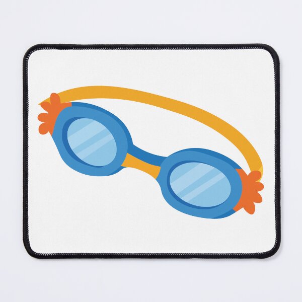 Item preview, Blue Swim Goggles Cartoon Illustration designed and sold by BetweenForms.
