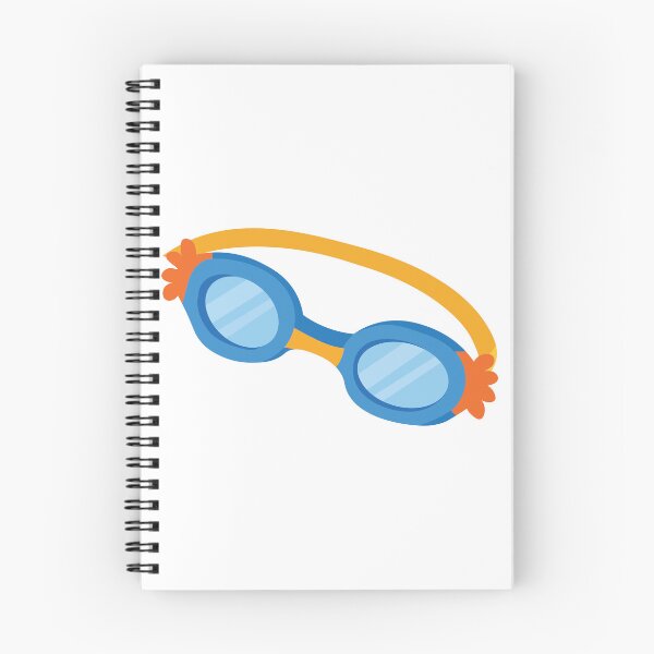 Item preview, Blue Swim Goggles Cartoon Illustration designed and sold by BetweenForms.