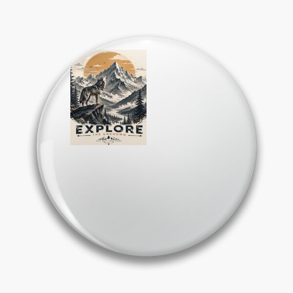 Item preview, Lone Wolf Mountain Adventure | Vintage Wilderness Nature Design designed and sold by digishops.