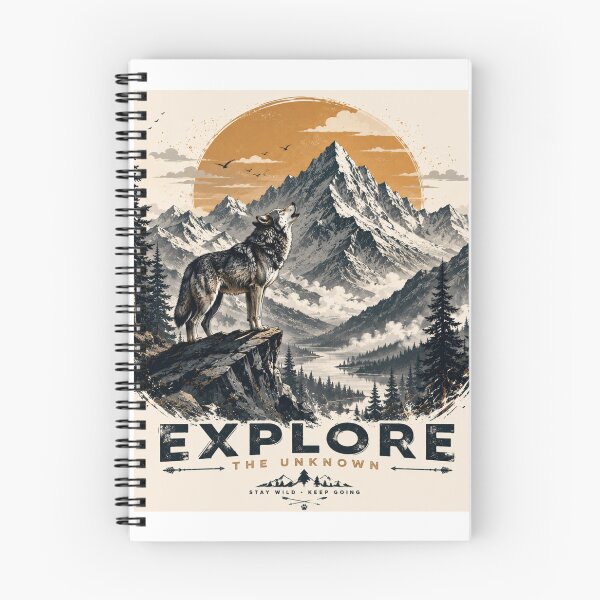 Item preview, Lone Wolf Mountain Adventure | Vintage Wilderness Nature Design designed and sold by digishops.