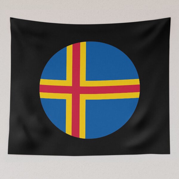Item preview, Åland Islands Circle Flag AX designed and sold by shitpostee.
