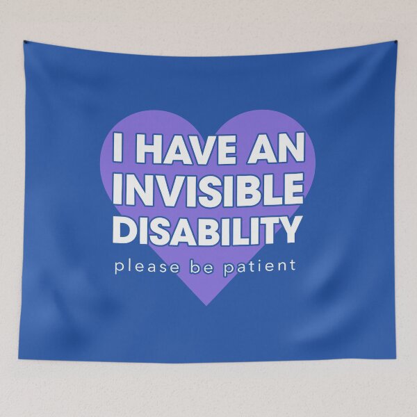 Item preview, I Have An Invisibile Disability Please Be Patient Violet Heart designed and sold by Welldoh.