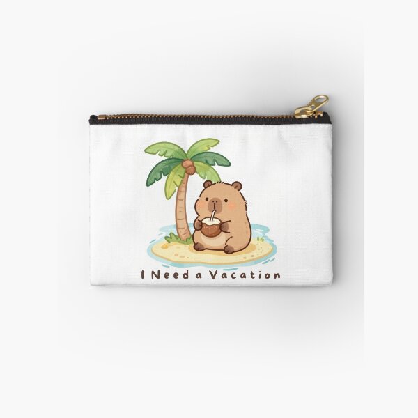 Item preview, Cute Capybara Relaxing on a Tropical Island – I Need a Vacation designed and sold by BCapybara.