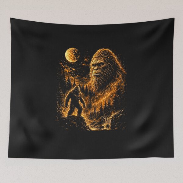 Item preview, Bigfoot Sasquatch Graphic Tee Cryptid Big Foot Moon Nature designed and sold by FrankIsabel.