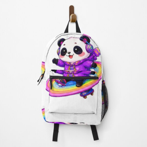 Item preview, Cute Panda on Rainbow Skateboard Kawaii Sticker designed and sold by DailyDoodlesBySumbul.