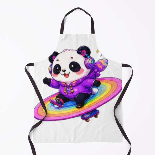 Item preview, Cute Panda on Rainbow Skateboard Kawaii Sticker designed and sold by DailyDoodlesBySumbul.