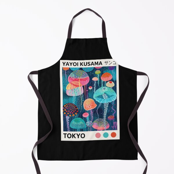 Item preview, Yayoi Kusama Jellyfish Poster - Colorful Underwater Coral Wall Art Print, Tokyo Ocean Decor designed and sold by HappyGrandmaUB.