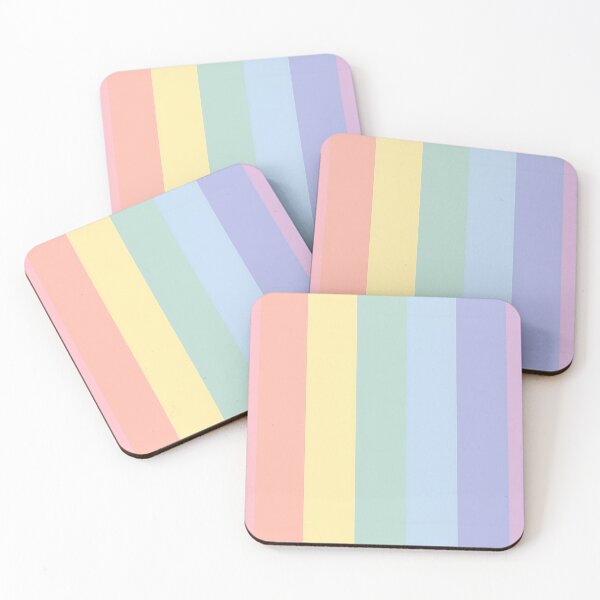 Item preview, Light summer colour palette stripe design designed and sold by KLflorals.