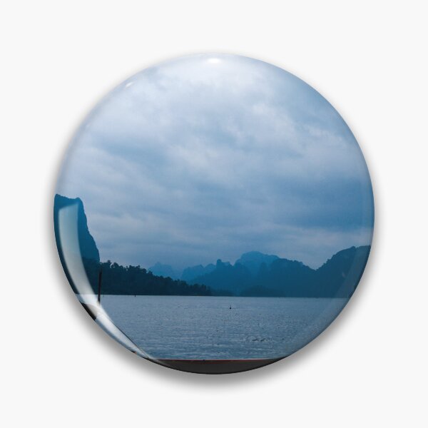 Item preview, Longtail Boat on a Misty Tropical Mountain Lake designed and sold by anlomaja.