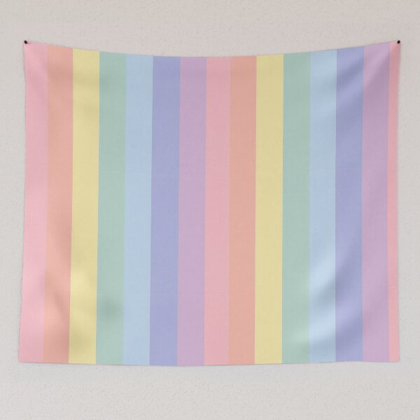 Item preview, Light summer colour palette stripe design designed and sold by KLflorals.