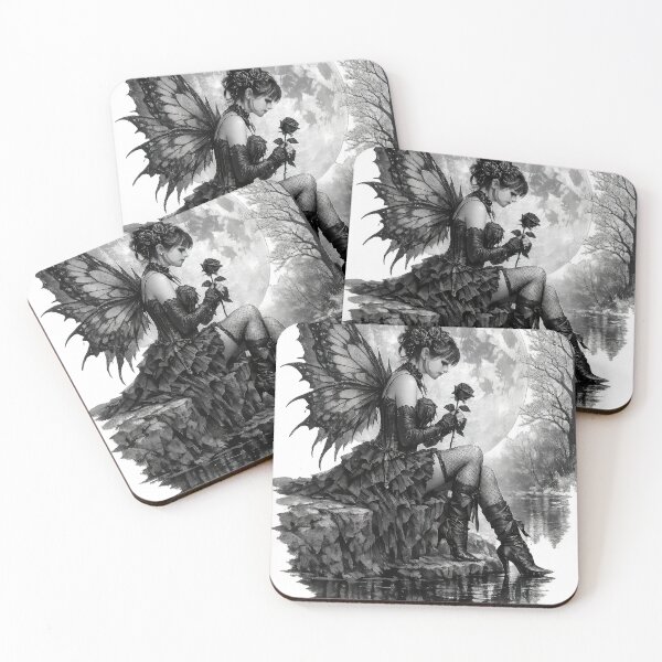 Item preview, Gothic fairy and moonlit reflection designed and sold by thewandswant.
