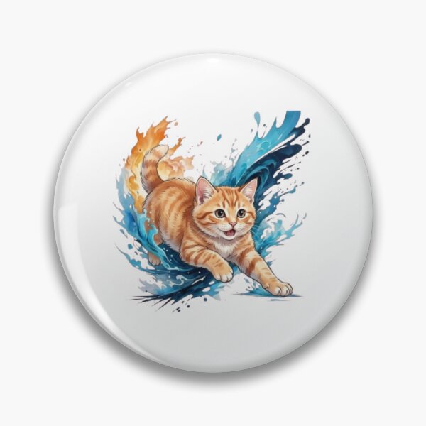 Item preview, Playful Orange Tabby Cat Leaping designed and sold by PixelStyle Studio.