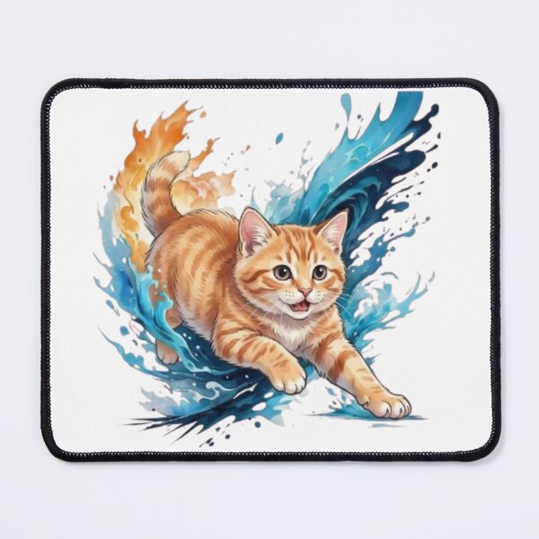 Item preview, Playful Orange Tabby Cat Leaping designed and sold by PixelStyle Studio.