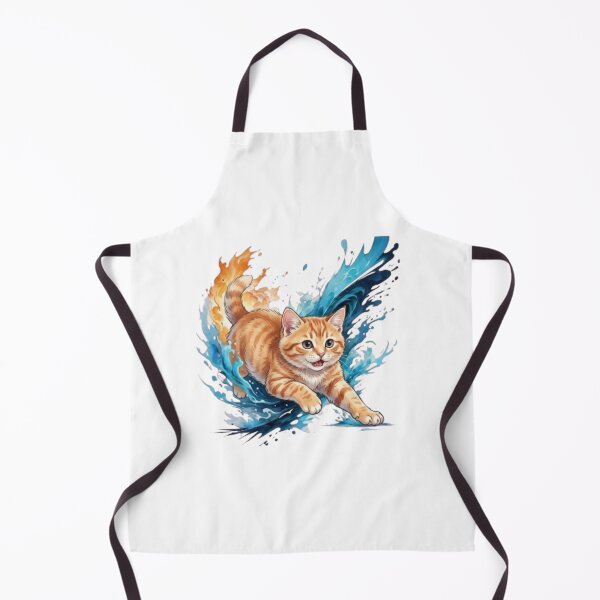 Artikelvorschau, Verspielte orangefarbene Tigerkatze springt entworfen und verkauft von PixelStyle Studio.