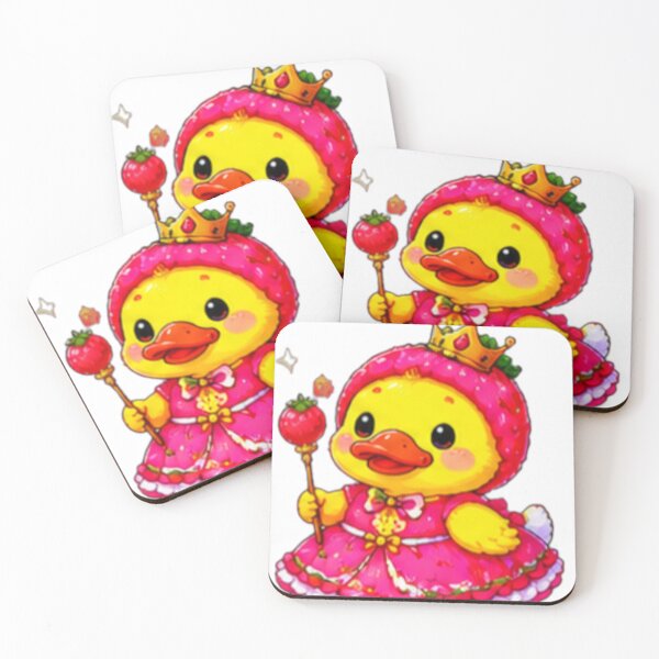 Artikelvorschau, Kawaii Princess Duck Cute Pink Sticker entworfen und verkauft von DailyDoodlesBySumbul.