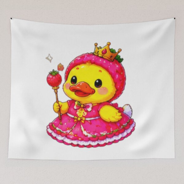 Artikelvorschau, Kawaii Princess Duck Cute Pink Sticker entworfen und verkauft von DailyDoodlesBySumbul.