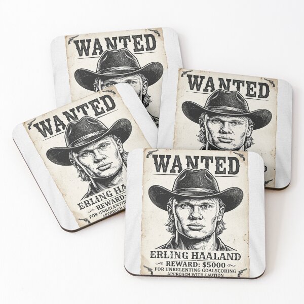 Item preview, Erling Haaland on Wester Wanted Poster designed and sold by Simplybe1.
