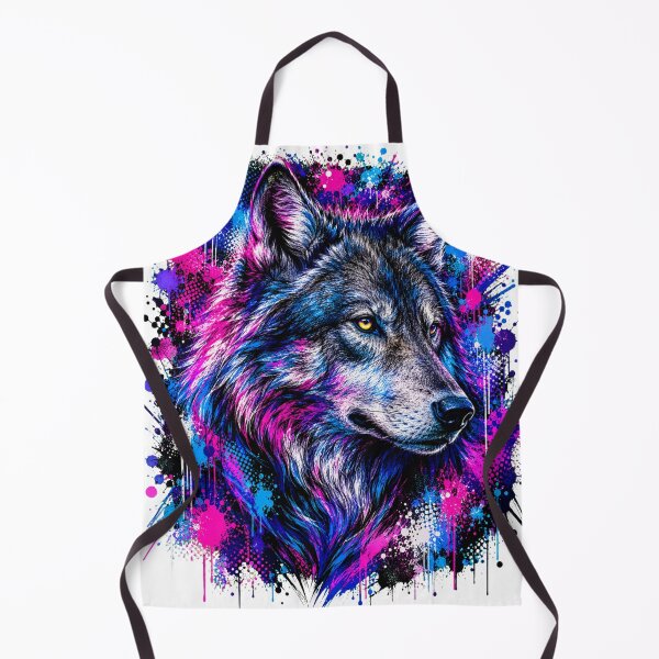 Item preview, Wolf Street Art Neon Graffiti Portrait designed and sold by Tobull.