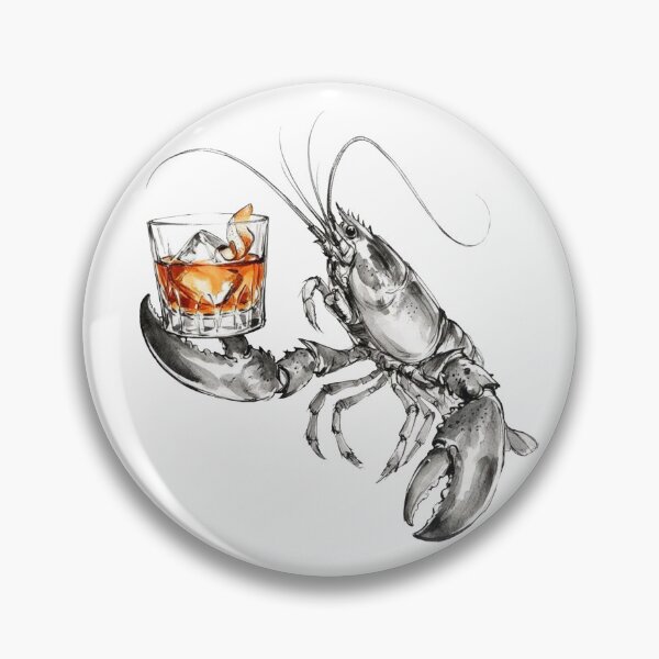 Item preview, Crab with Margarita – Funny Minimalist Cocktail Line Art designed and sold by Evv_u.