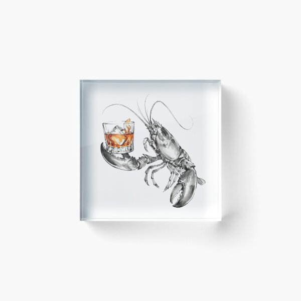 Item preview, Crab with Margarita – Funny Minimalist Cocktail Line Art designed and sold by Evv_u.