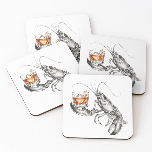 Item preview, Crab with Margarita – Funny Minimalist Cocktail Line Art designed and sold by Evv_u.