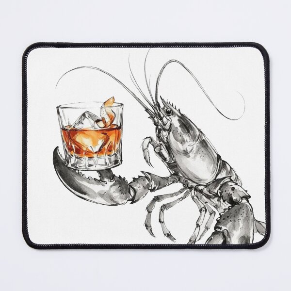 Item preview, Crab with Margarita – Funny Minimalist Cocktail Line Art designed and sold by Evv_u.