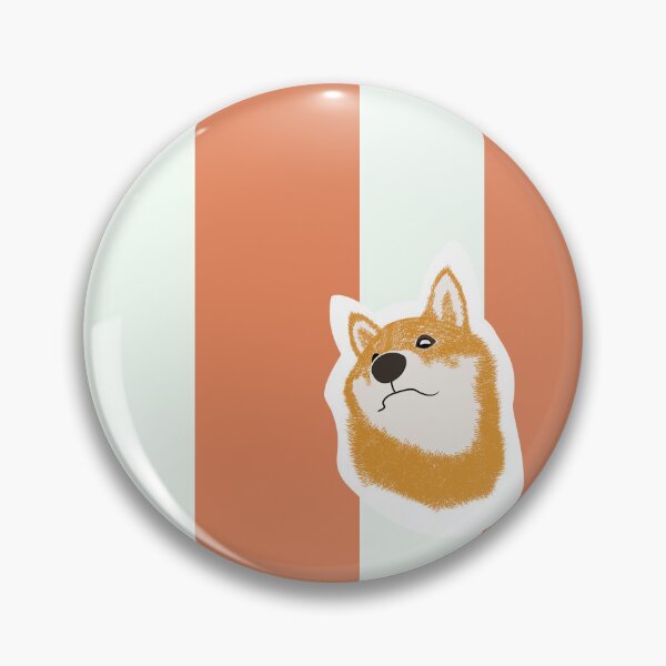Item preview, Thick stripe (orange, white) with Shiba Inu designed and sold by ShibaCruise-On.