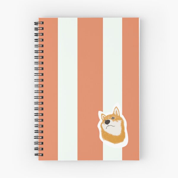 Item preview, Thick stripe (orange, white) with Shiba Inu designed and sold by ShibaCruise-On.