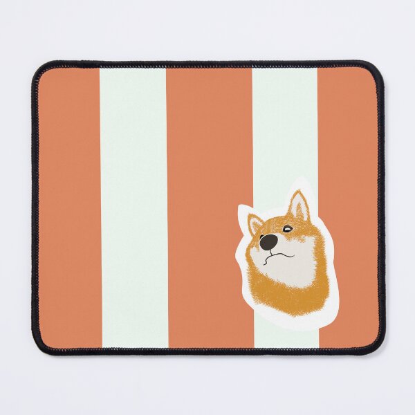 Item preview, Thick stripe (orange, white) with Shiba Inu designed and sold by ShibaCruise-On.
