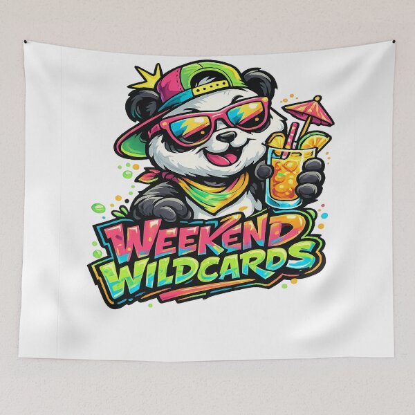 Item preview, Weekend Wildcards – Retro Summer Panda Party Graphic T-Shirt designed and sold by D.Shop.