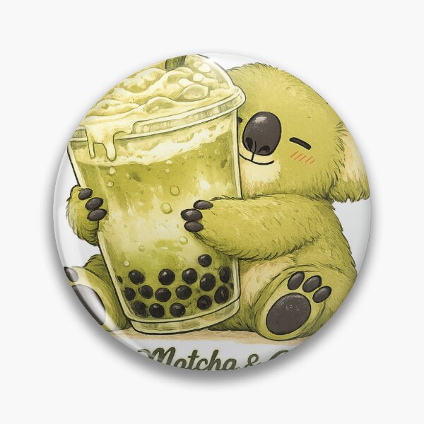 Item preview, Cute Matcha Koala Hugging Bubble Tea designed and sold by MatchaKoalaClub.