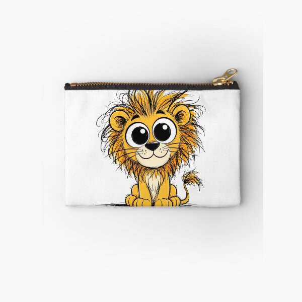 Item preview, Cute Baby Lion with Big Eyes | Hand Drawn Scribble Cartoon Animal Illustration designed and sold by Krincydigitalart.