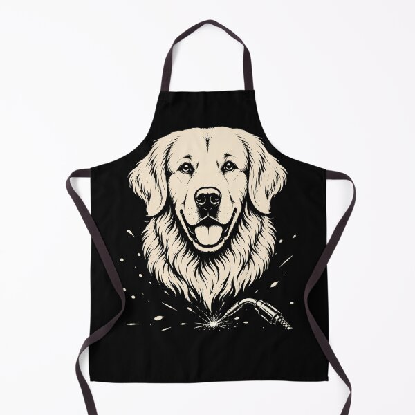 Item preview, Golden Retriever Welder - Welding Dog Vintage Line Art designed and sold by RusticMeadow.